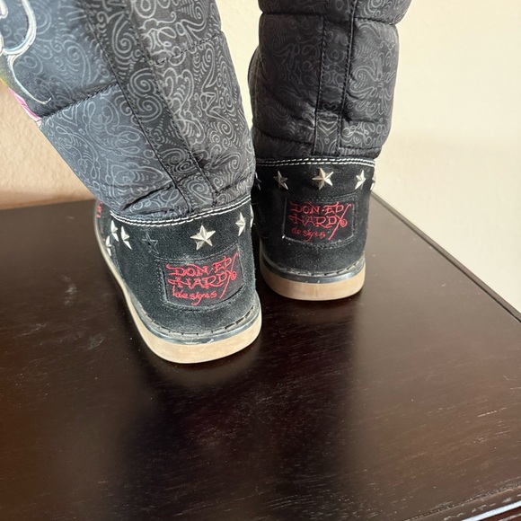 Vintage EdHARDY Black Embroidered Boots (2000) - Picture 9 of 9